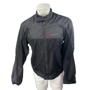 Dainese Men's Black Full Zip High Neck Biker Motorcycle Riding Jacket Size 42/L